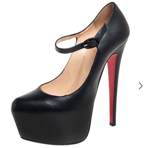 Louboutin STYLE Mary Jane Platform Lady Daf Pump Shoe SZ 38 NEW WITH BAG - Picture 1 of 13